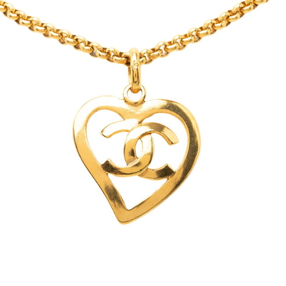 CHANEL Vintage Gold Logo Necklace